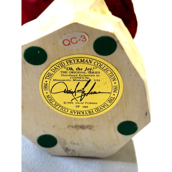 9" David Frykman Santa Claus Figurine - Oh The Joy! Christmas 1994 collectible - Picture 4 of 11